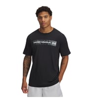 Under Armour UA CAMO CHEST STRIPE SS Siyah Erkek T-Shirt 1376830-002