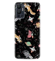 Infınix Hot 12 Kılıf Silikon Desen Özel Seri Planet Animals 1771