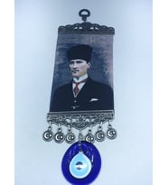 Atatürk Resimli Zamaklı Duvar Süsü