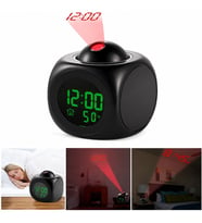 Sunup SN-25936 Porjeksiyonlu Ledli Siyah Çalar Saat Masa Saati