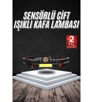 Kafa Lambası Çalışma Işığı Süper Parlak Mıknatıslı Lityum Lion Pilli
