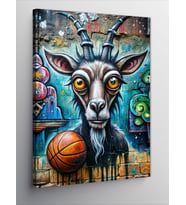 Kanvas Tablo Basketbol Oynayan Keçiler