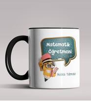 Kişiye Özel Matematik Öğretmeni Tasarımlı Siyah Renk Kupa 15 (Siyah)