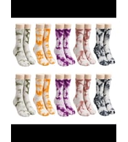 Wak Unisex Batik Desenli Çorap 10'lu Set Renkli Pamuklu Uzun Soket Dikişsiz Nefes Alan Günlük Spor Çorabı