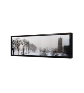 Panoramik Karlı Doğa Çerçeveli Mdf Tablo