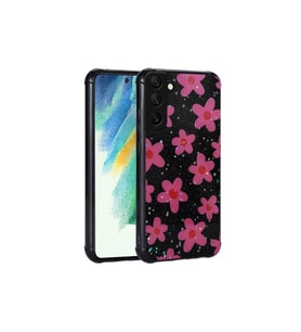 Samsung Galaxy S21 FE Uyumlu Kılıf Simli Desenli Kamera Korumalı Parlak Zore Popy Kapak (Çok Renkli)