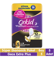Orkid Platinum Gece Ekstra Plus Süper Ekonomik Paket 14x5 70 Adet