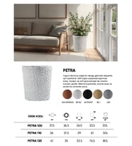 BOSTANN DEKORATİF SAKSI - PETRA 100 - 20 LİTRE (Beyaz)