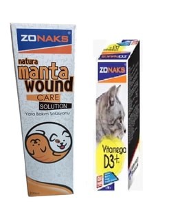 Kedileriniz İçin Vitamin D3 100 ML + Manta Wound Care Solutıon (Yara Bakım Solüsyonu)