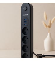 Termal Korumalı Anahtarlı 4'lü Uzatma Kablosu 3 USB 2 m