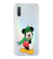 Xiaomi Mi 9 Lite Uyumlu Kapak Mickey Mouse Tasarımlı Şeffaf Silikon Kılıf