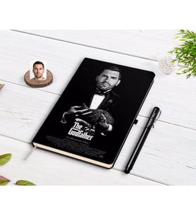 BK Gift Kişiye Özel Godfather Baba Karikatürlü Siyah Defter ve Kalem Hediye Seti-10