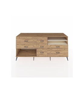Kronos Konsol 2 Raflı 7 Çekmeceli  220x59x99 Çam-Aytaşı/Çam