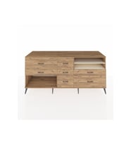 Kronos Konsol 2 Raflı 7 Çekmeceli  220x59x99 Çam-Aytaşı/Çam