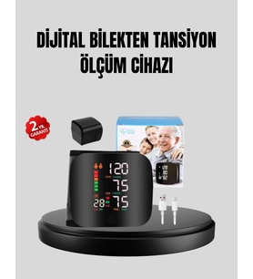 Bilekten Ölçüm Dijital Tansiyon Aleti - Renkli Risk Göstergeli Ve Aritmi Uyarılı