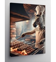 Kanvas Tablo Kebapçı Zebra
