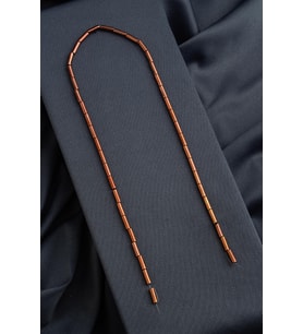 Hematit Doğal Taş Parlak Kahverengi Silindir Kesim 4x8mm Dizi [AA]