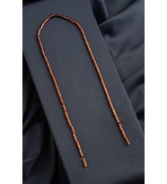 Hematit Doğal Taş Parlak Kahverengi Silindir Kesim 4x8mm Dizi [AA]