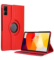 Xiaomi Redmi Pad SE Uyumlu 11 inç Döner Standlı Tablet Kılıfı (Kırmızı)
