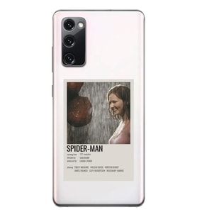 Samsung Galaxy S20 FE Uyumlu Spider Man Poster Tasarımlı Şeffaf Telefon Kılıfı