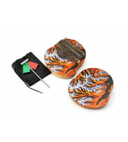 Karin KAL17LEO 17 Tuşlu Leo (Aslan) Desenli Kalimba Vahşi Doğa Temalı Tasarım, Berrak Tonlar, Ergonomik Gövde