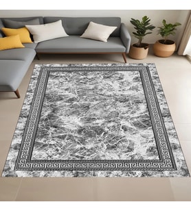 Eliana Home Dijital Baskı Yıkanabilir Kaymaz Taban Salon Halısı Ve Yolluk LN157-FNL463 (Gri)