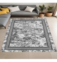 Eliana Home Dijital Baskı Yıkanabilir Kaymaz Taban Salon Halısı Ve Yolluk LN157-FNL463 (Gri)