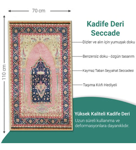 Ravabi Rug Araç İçi İşyeri Deri Taban Namazlık Çantalı Hediyelik Seyahat Seccadesi 70x110cm 21231016