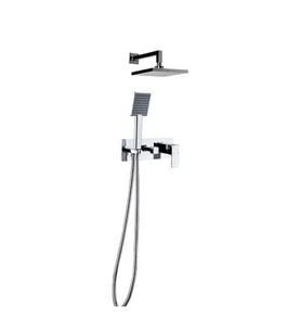 NEWARC SİLVER YATAY ANKASTRE BANYO BATARYASI SETİ
