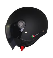 Motosiklet Yarım Kask Güneş Vizörlü ECE 22.06 Motor Kaskı Mat Black