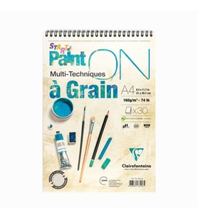 Clairefontaine Paint'On a Grain Start Çizim Blok 160 gr. 30 Yp. A4 