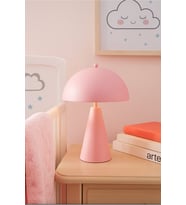 Metal Pembe Abajur Çalışma Bebek Odası Modern Dekoratif Masa Lambası