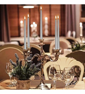 10 ADET SİLVER CANDLESTICK GÜMÜŞ ŞAMDAN MUMU GÜMÜŞ MUM PARLAK GÜMÜŞ ŞAMDAN MUMU GÜMÜŞ KALIN UZUN MUM