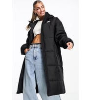 Nike Terma Fit Synthetic Fill Loose Fit Classic Maxi Puffer Jacket Kadın Kapüşonlu Bol Kesim Parka Siyah