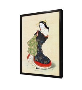 Japon Kadın Çerçeveli Mdf Tablo