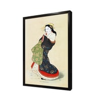 Japon Kadın Çerçeveli Mdf Tablo