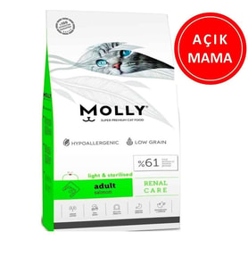 Molly Kısırlaştırılmış Kedi Maması Sterilised Somonlu 1 Kg AÇIK