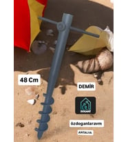 Rüzgar Fırtına  Şemsiye Çadır Bahçe Plaj  Yer Sabitleme KazıK 48 Cm