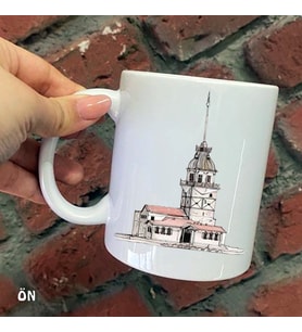 Size Özel Kız Kulesi Seramik Baskılı Kupa Bardaklar