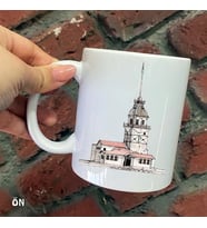 Size Özel Kız Kulesi Seramik Baskılı Kupa Bardaklar