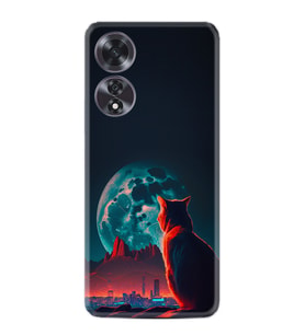 Oppo A60 Kılıf Boutique Baskılı Resimli Dalgın Kedi Pcode -074