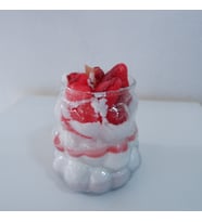 çilekli soya mum (Kırmızı-Beyaz)
