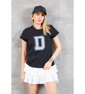 Kadın D Baskılı T-shirt