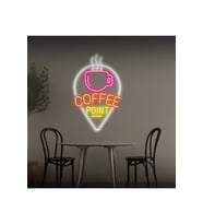 COFFEE POINT Yazılı ve Şekilli Neon Tabela