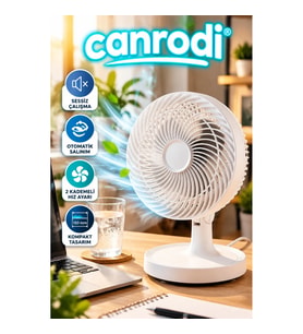 Mini Masaüstü Vantilatör 2 Kademeli Sessiz Fan – Otomatik Salınımlı 150 mm