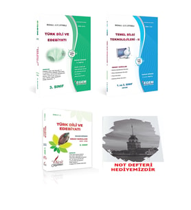 Egem Eğitim Yayınları Aöf Türk Dili Ve Edebiyatı 3. Sınıf 6. Yarıyıl (Bahar) Konu Anlatımlı Soru Bankası Set + Çıkmış (Çok Renkli)
