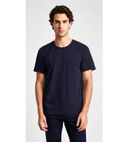 Baymen Yüksek Kalite %100 Pamuk Esnek Bol Tshirt (Lacivert)