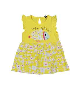 Miniworld Sevimli Balık Kız Bebek Elbise Sarı Renk 215987