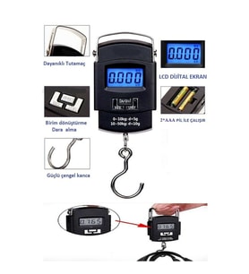 Elektronik Dijital El Kantarı 50 Kg Terazi Tartı 10 Gr Hassasiyet