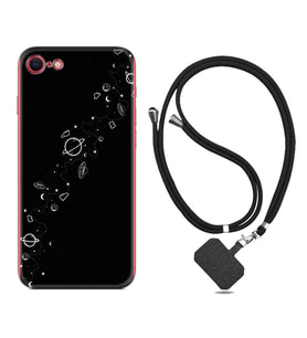 Apple iPhone 5 6 7 8 Plus Se XR Kılıf Boyun Askılı Silikon Planet 1620